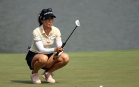 THE WOODLANDS, TEXAS - APRIL 25: Lydia Ko of New Zealand lines up a putt on the third green during the second round of The Chevron Championship 2025 at The Club at Carlton Woods on April 25, 2025 in The Woodlands, Texas.   Sarah Stier/Getty Images/AFP (Photo by Sarah Stier / GETTY IMAGES NORTH AMERICA / Getty Images via AFP)