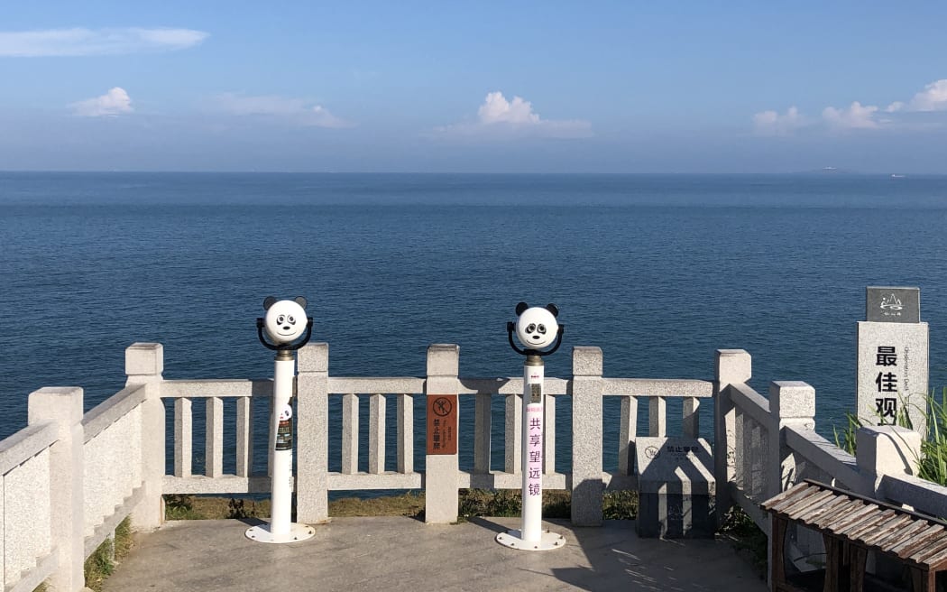A view of the Taiwan Strait from Pingtan, Fuzhou City, Fujian Province, China.