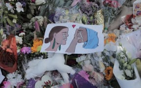 Mourners lay flowers and left artwork outside Al Noor mosque the days after the attack