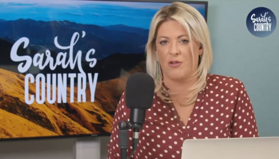 Sarah Perriam presenting her multi-media show Sarah's Country,