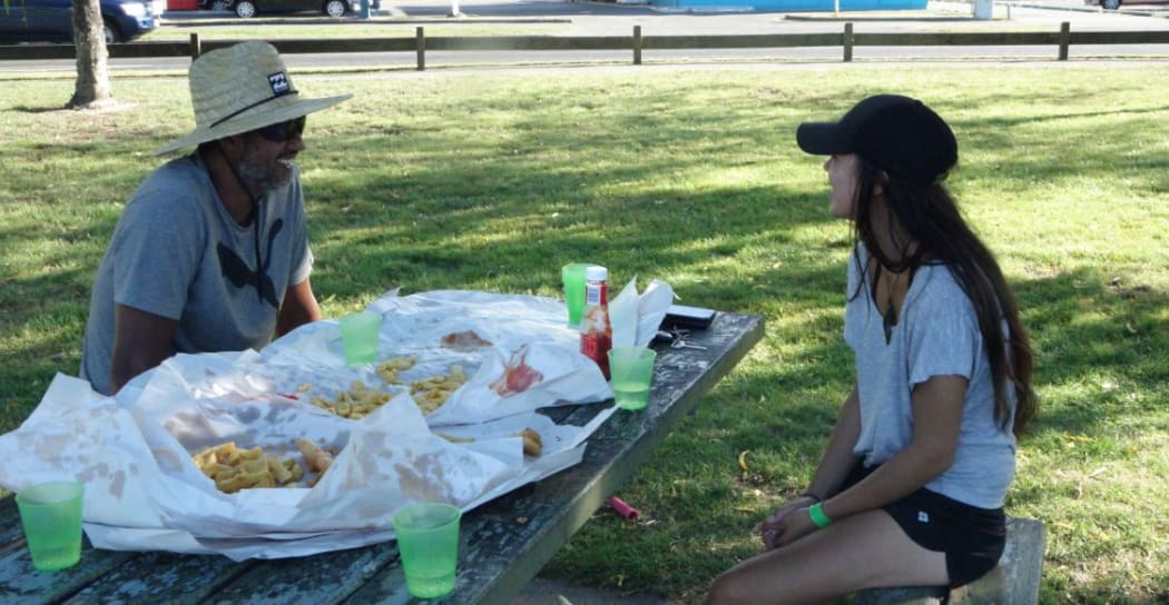 Avi Singh, left, and Hinemarama Dobson-Waitere in Lower Hutt.