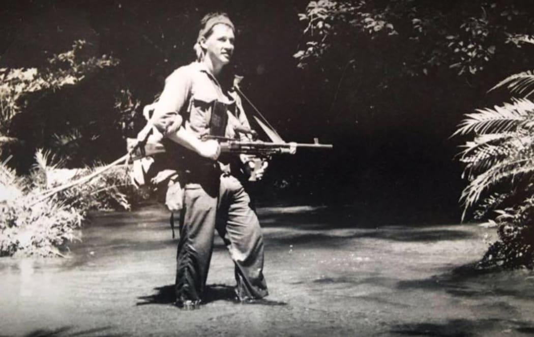 Patrick Edwards in the Malayan jungle.