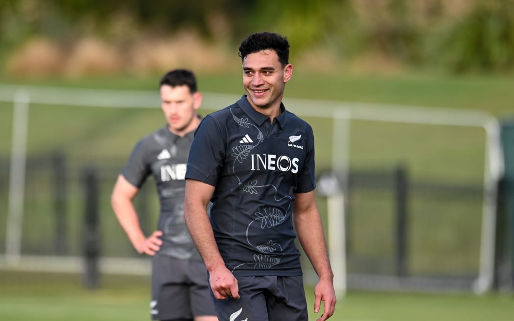 Shaun Stevenson during the All Blacks training session at Nga Puna Wai, Christchurch, New Zealand. 3rd August 2023. © Copyright photo: John Davidson / www.photosport.nz