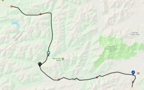 Road closure after Engineers Camp fire in South Island.