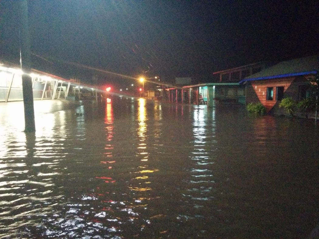 Flooding around the urban areas in the capital, Apia.
