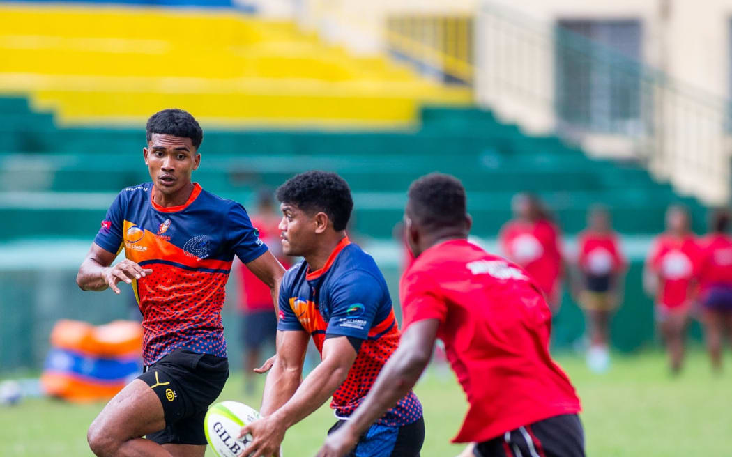 Teams having scrimmaging sessions in Honiara ahead of the 2024 Oceania 7s tournament.