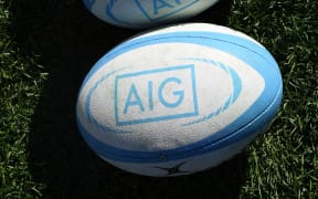 AIG branded rugby balls.
New Zealand All Blacks v Ireland test match rugby at Soldier Field in Chicago, USA. Saturday 5 November 2016. Â© Copyright Photo: Andrew Cornaga / www.Photosport.nz