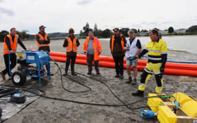 Waikato Regional Council test new equipment for marine oil spill