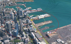 The area where the mosquito larvae was found in Auckland's CBD.