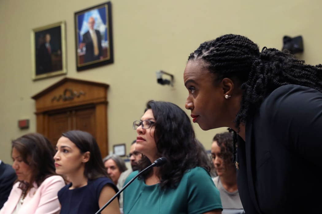 From left to right - Alexandria Ocasio-Cortez, Rashida Tlaib and Ayanna Pressley.