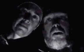 Stacey and Gareth Train in a video posted to YouTube on the night of the police shooting at Wieambilla.