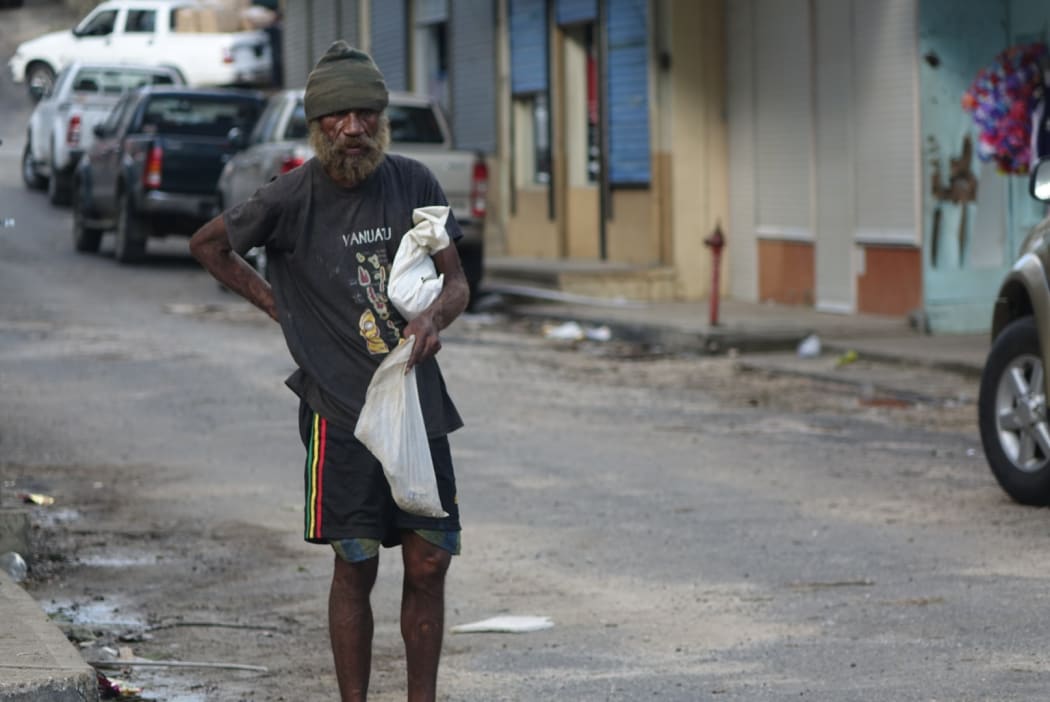 Port Vila street after Cyclone Pam