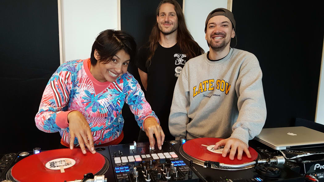 DJs Alphabethead and Spell teach Yadana how to scratch