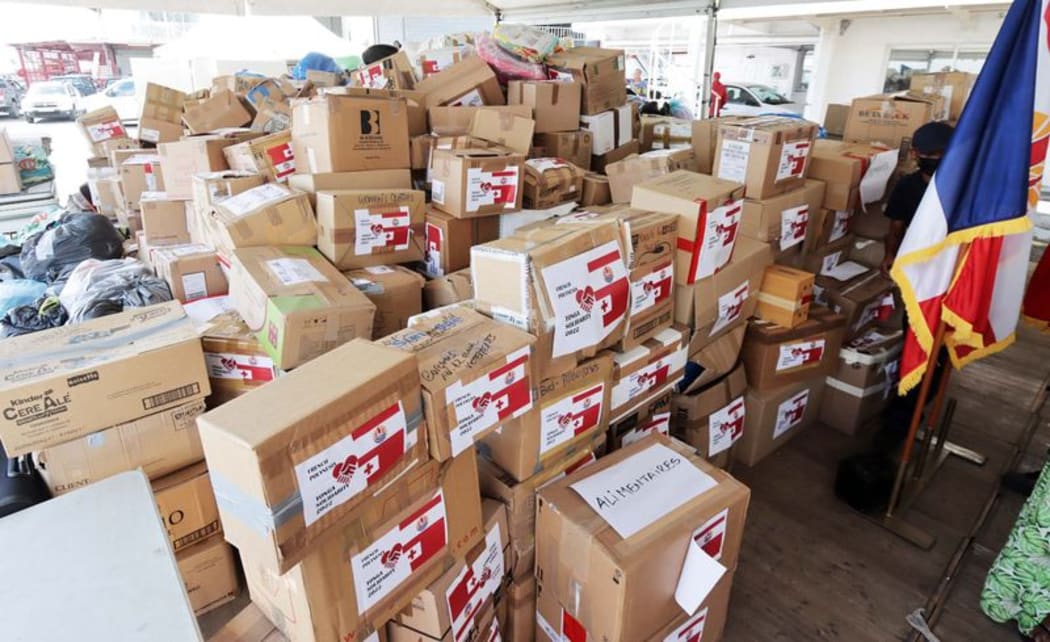 Donations collected in Tahiti for victims of Tonga's volcanic eruption and tsunami