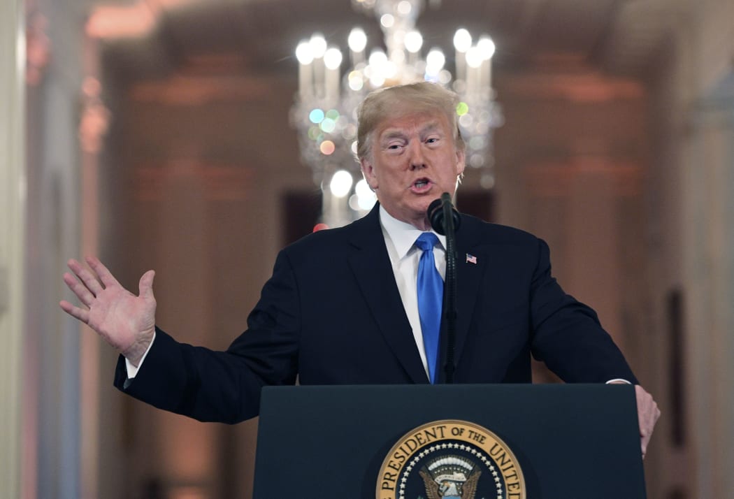 US President Donald Trump speaks during a post-election press conference in the White House.