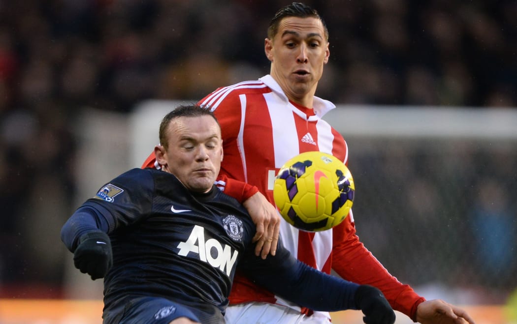 Manchester United's Wayne Rooney in action.