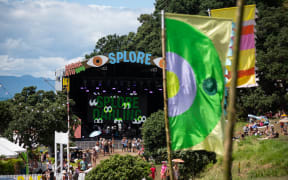 Splore festival at Tāpapakanga Regional Park, Auckland.
