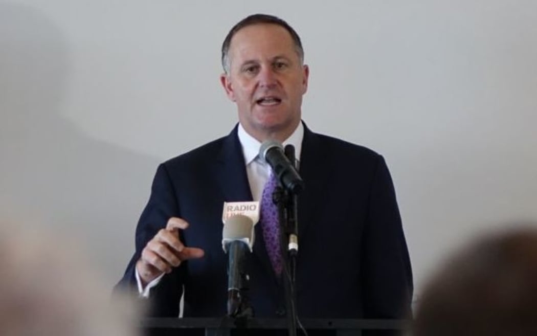 John Key talking to the Otago Chamber of Commerce at Forsyth Barr stadium in Dunedin.