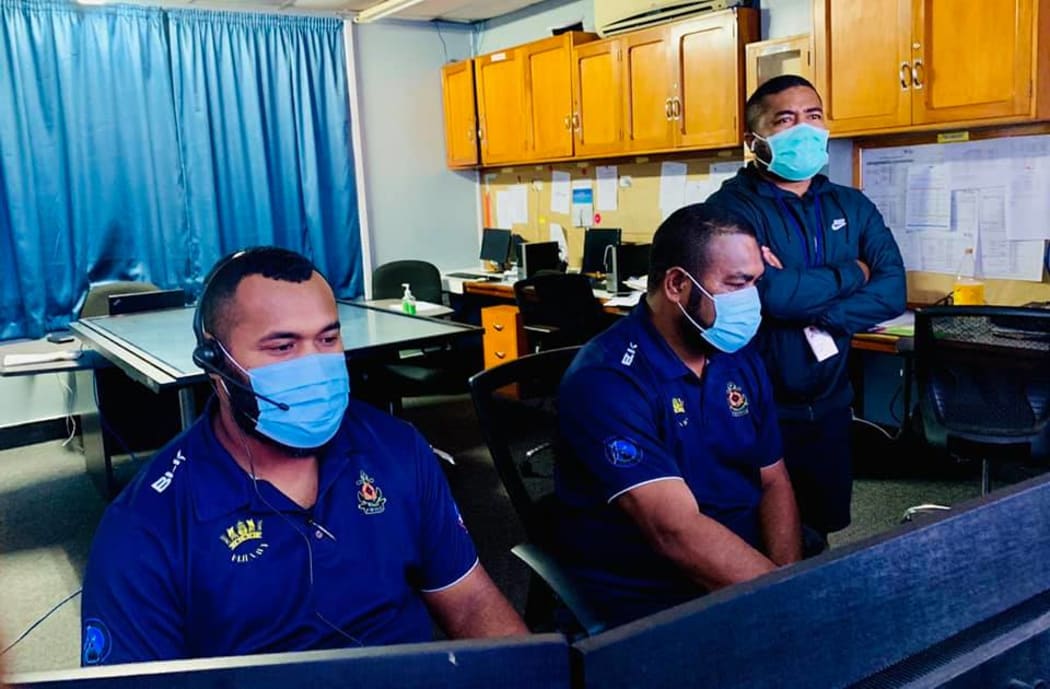 Team at RCC Fiji coordinating the search today.