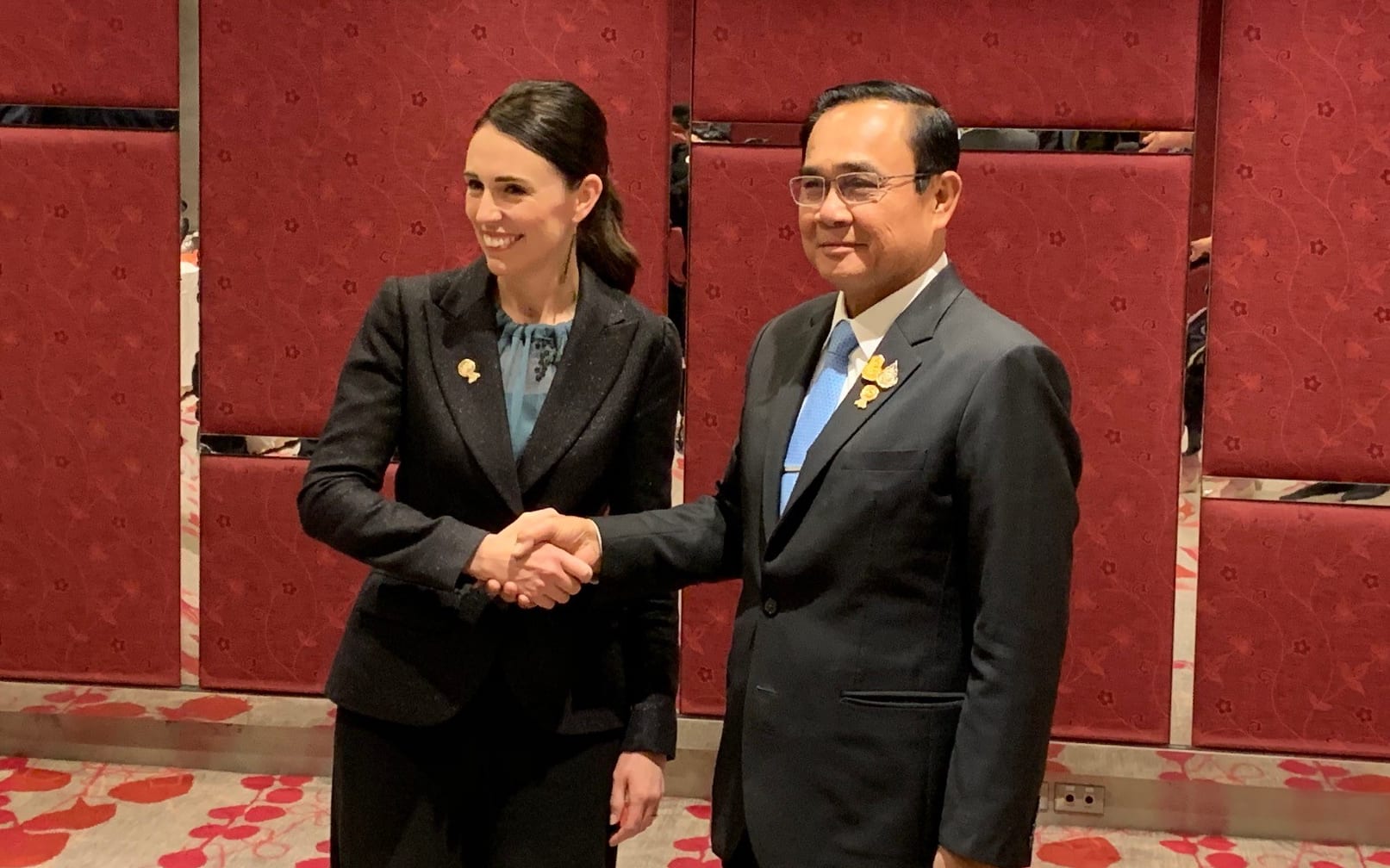 Prime Minister Jacinda Ardern meeting with Thai Prime Minister Prayut Chan-o-cha in Bangkok for the East Asian Summit.