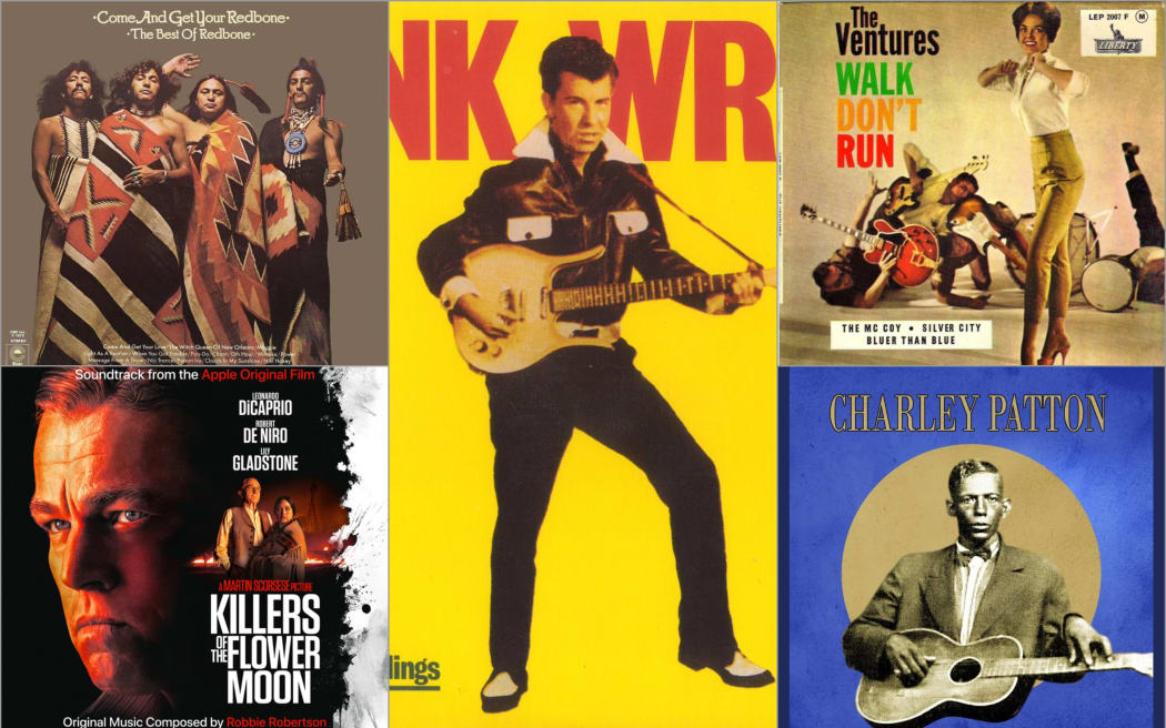 Images of album covers.