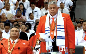 Samoas newly elected Prime Minister Laaulialemalietoa speaking during the opening of the 18th parliament. 16 September 2025