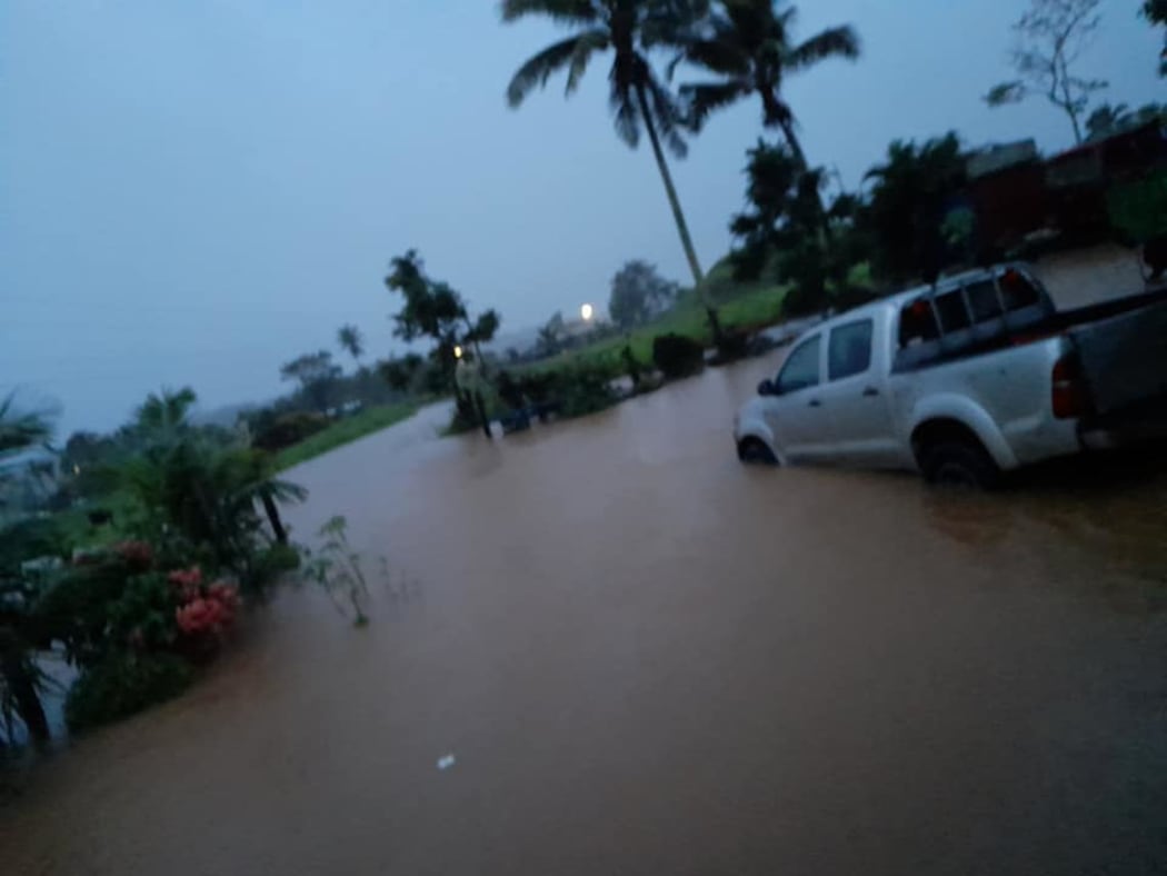 Flooding in Fiji's Central Division on 2 May 2021.