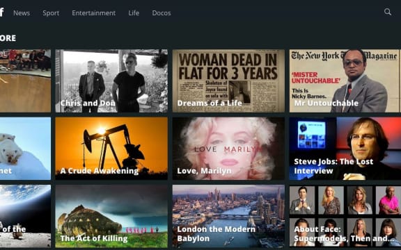 A screenshot of the new streaming service Play Stuff.