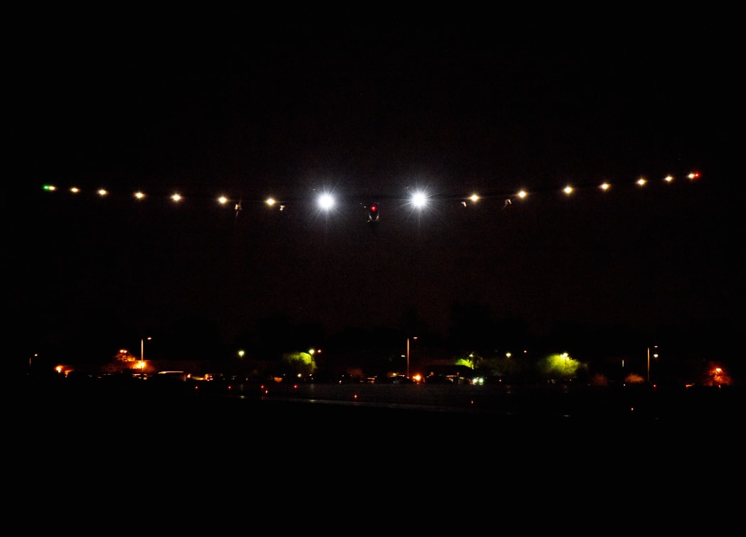 The Solar Impulse 2 aircraft is successfully landed by Swiss pilot Andre Borschberg at Phoenix Goodyear Airport in Phoenix, Arizona.
