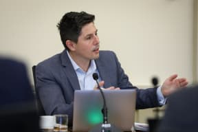 Green MP Gareth Hughes in committee asks a question about animal welfare and fireworks.