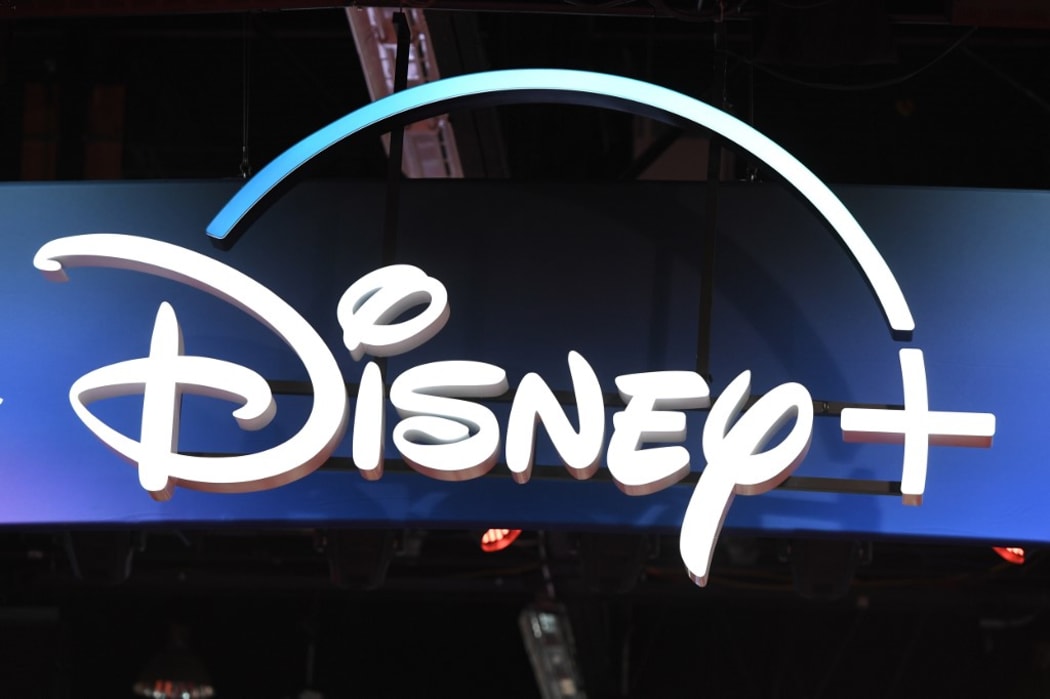 (FILES) In this file photo taken on August 23, 2019 a Disney+ streaming service sign is pictured at the D23 Expo, billed as the "largest Disney fan event in the world," at the Anaheim Convention Center in Anaheim, California.