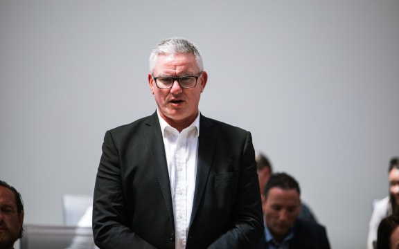 Māori Crown Relations: Te Arawhiti Minister Kelvin Davis addresses the crowd at the Hihiaua Centre in Whangārei on 5 February, 2021