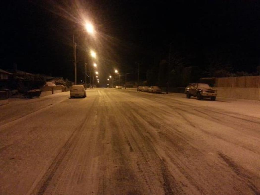 Snowfalls in Dunedin overnight.