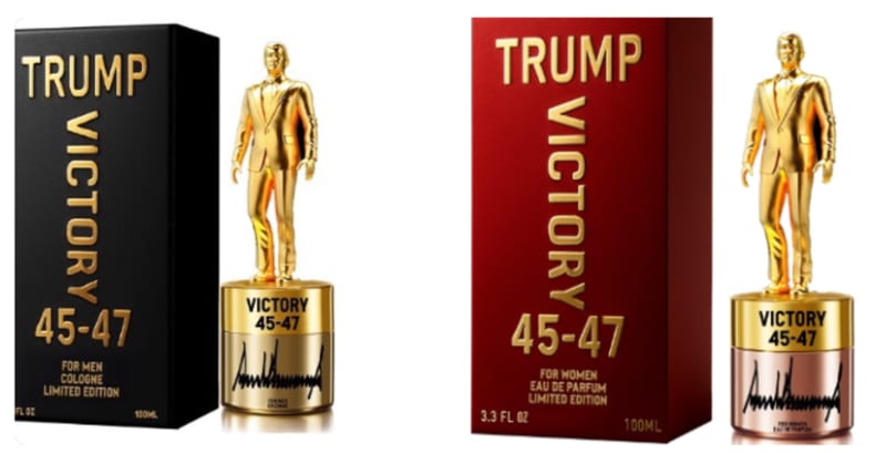 Donald Trump has announced a new fragrance line called Victory 45-47.