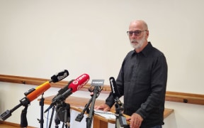 Auckland Mayor Wayne Brown about to address the media about the Auckland flooding on 30 January 2023.