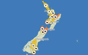 MetService weather warnings in place on 26 and 27 June.