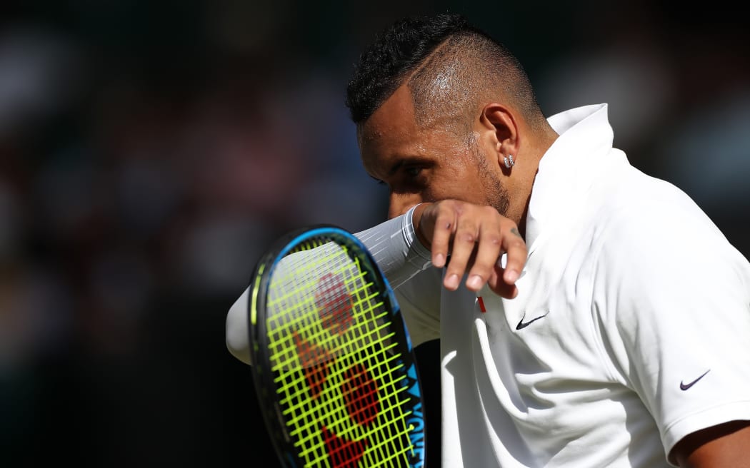 Australian tennis player Nick Kyrgios at Wimbledon in 2019