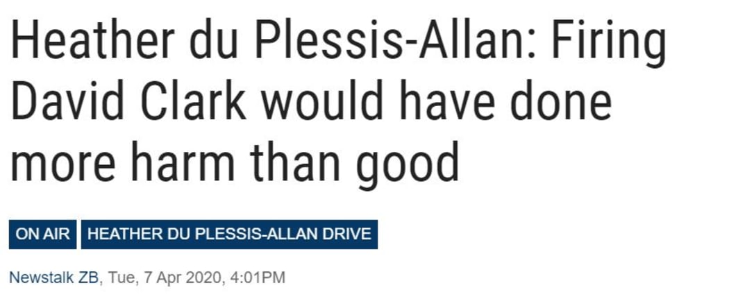 Heather Du Plessis-Allan on Tuesday