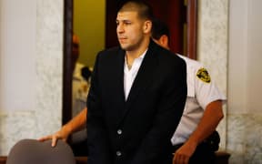 Aaron Hernandez in court.