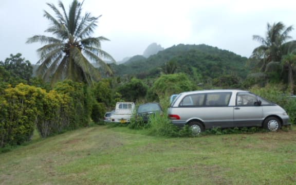 Car wrecks on the side of the road in Rarotonga