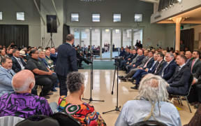 The National Iwi Chairs Forum is welcoming Crown representatives in Kerikeri this morning. Prime Minister Christopher Luxon, ACT leader David Seymour and New Zealand First deputy leader Shane Jones are here.