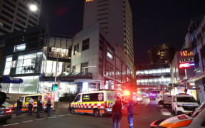 Police block the main roads leading to the Westfield Bondi Junction shopping mall after a stabbing incident in Sydney on April 13, 2024. Australian police on April 13 said they had received reports that "multiple people" were stabbed at a busy shopping centre in Sydney. (Photo by DAVID GRAY / AFP)