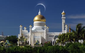 Brunei. The Sultan Omar Ali Saifuddien Mosque
