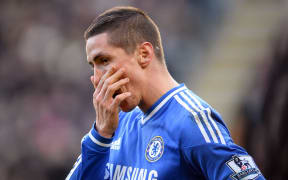 Fernando Torres playing for Chelsea.
