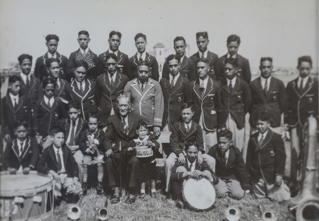 Ratana Reo Band Hamuera with Tahupotiki Wiremu Ratana.