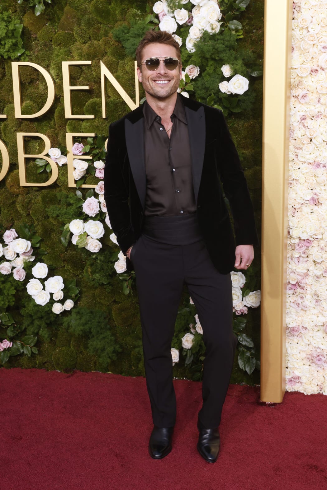 US actor Glen Powell arrives for the 82nd annual Golden Globe Awards at the Beverly Hilton hotel in Beverly Hills, California, on January 5, 2025.