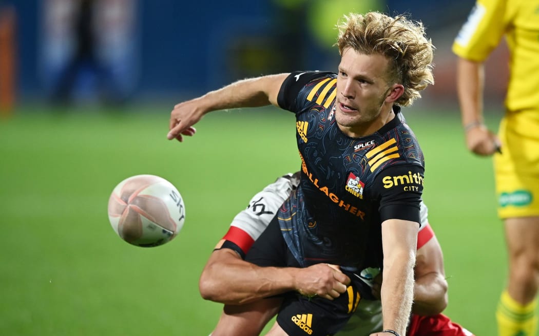 Damian McKenzie.
Chiefs v Crusaders, Super Rugby Aotearoa. FMG Stadium Waikato, Hamilton. New Zealand. Saturday 17 April 2021. © Copyright Photo: Andrew Cornaga / www.photosport.nz