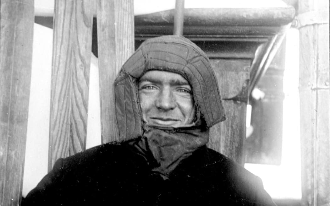 Ernest Shackleton on board the Endurance.