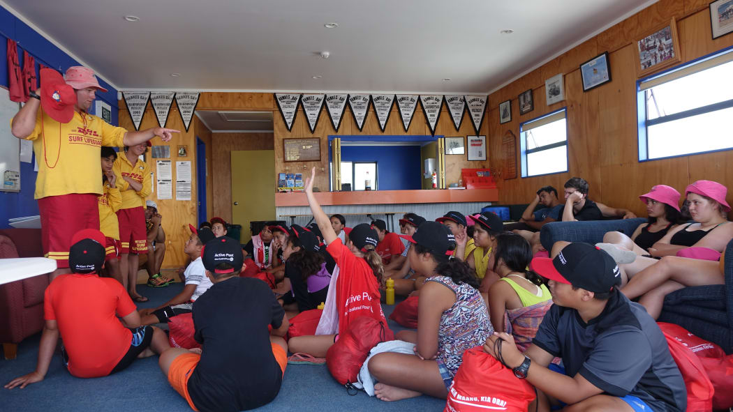 Surf lifesaving are part of the annual summer camp.