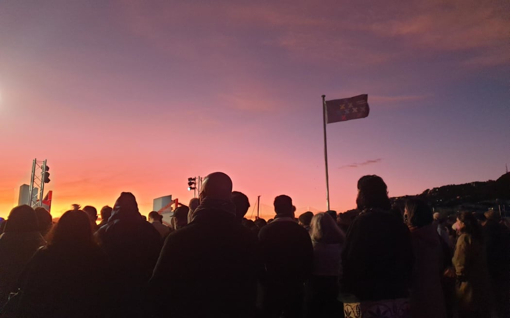 Red sky at dawn for Matariki in Wellington